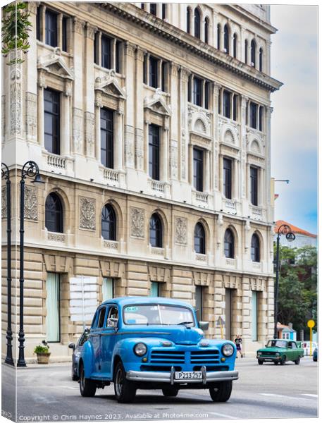 Havana Taxi, Cuba Canvas Print by Chris Haynes