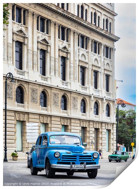 Havana Taxi, Cuba Print by Chris Haynes