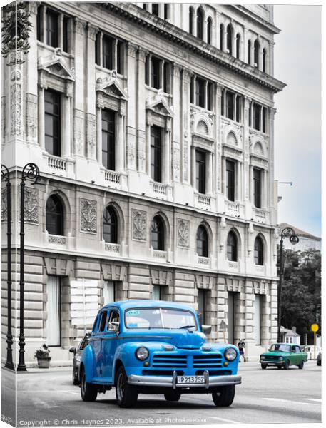 A shot of colour in Havana Canvas Print by Chris Haynes