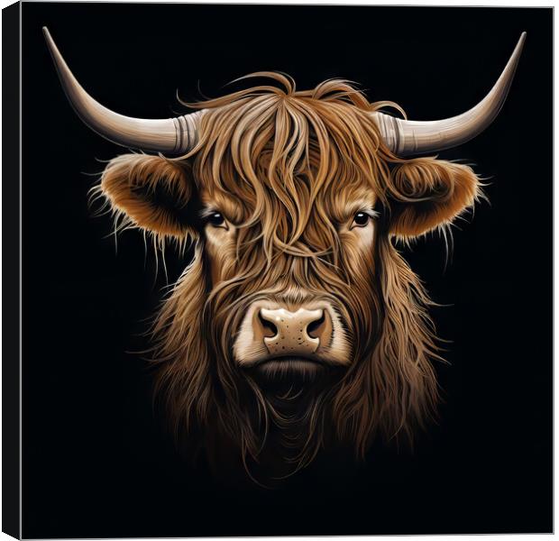 Highland Cow Canvas Print by Fraser Hetherington