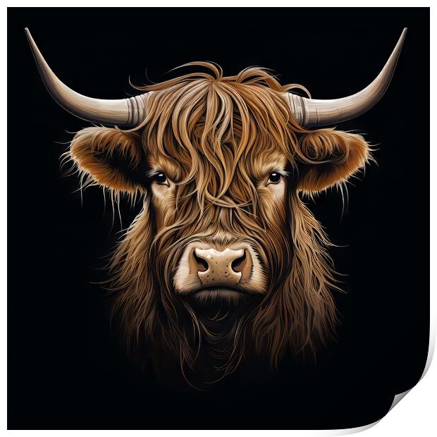 Highland Cow Print by Fraser Hetherington