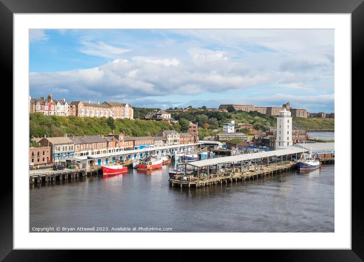 North Shields fish quay  Framed Mounted Print by Bryan Attewell