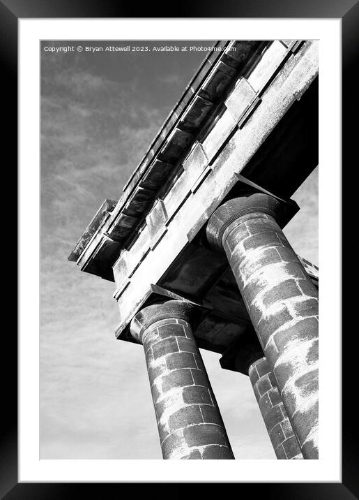 Detail view of Penshaw Monument Framed Mounted Print by Bryan Attewell