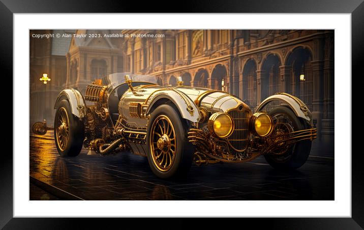 Steampunk Supercar Framed Mounted Print by Alan Taylor