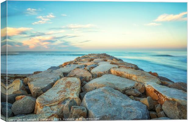 On The Jetty - Carlsbad, California Canvas Print by Joseph S Giacalone
