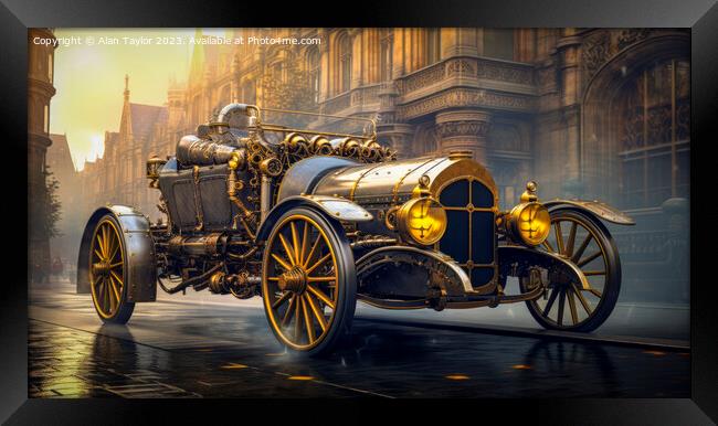 Steampunk Town Car Framed Print by Alan Taylor
