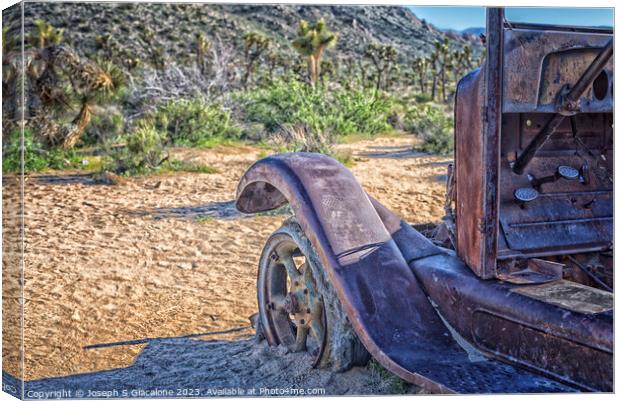 Memories Left In The Desert Canvas Print by Joseph S Giacalone