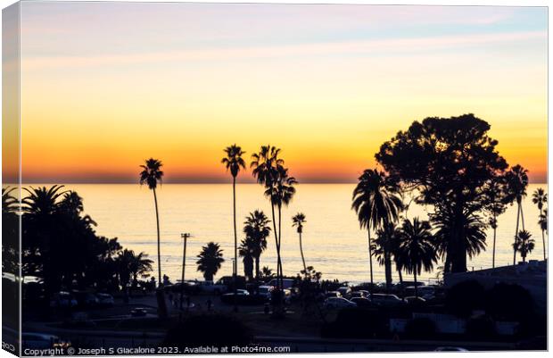 Coastal Sunset - Encinitas, California Canvas Print by Joseph S Giacalone