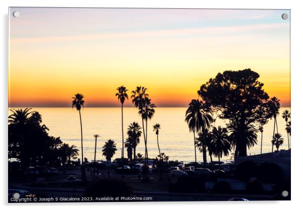 Coastal Sunset - Encinitas, California Acrylic by Joseph S Giacalone