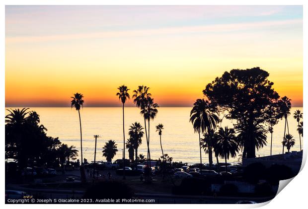 Coastal Sunset - Encinitas, California Print by Joseph S Giacalone