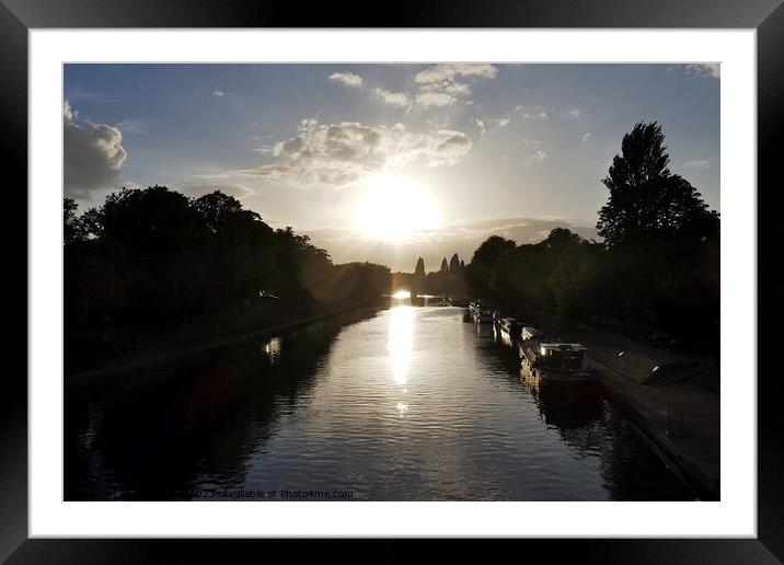 Evening sun on the Ouse, York Framed Mounted Print by Paul Boizot