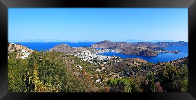 Panorama from Chora, Patmos Framed Print by Paul Boizot