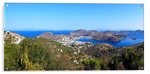 Panorama from Chora, Patmos Acrylic by Paul Boizot