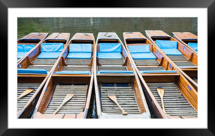 Punts lined up ready Framed Mounted Print by Jason Wells