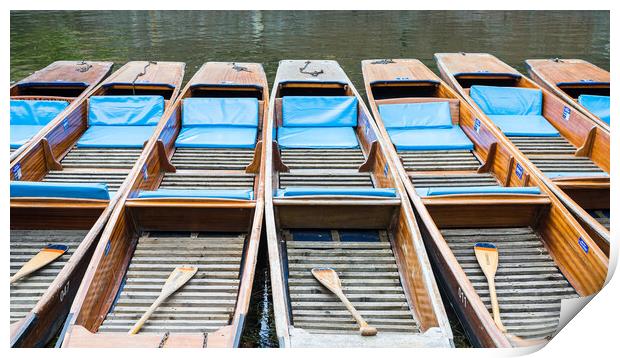 Punts lined up ready Print by Jason Wells