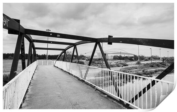 Bridge towards the DW Stadium Print by Jason Wells