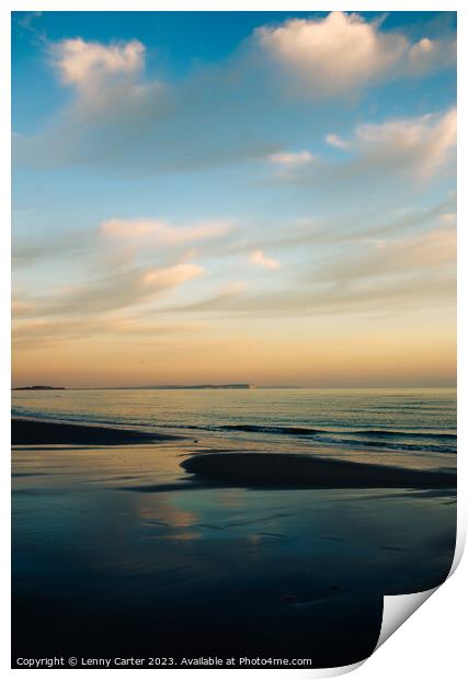 Evening Skies Print by Lenny Carter