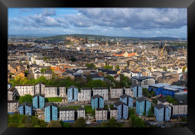 Edinburgh Cityscape Framed Print by Artur Bogacki