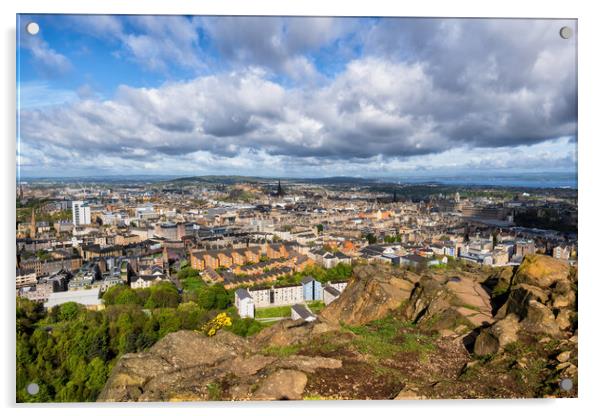 City Of Edinburgh From Above Acrylic by Artur Bogacki