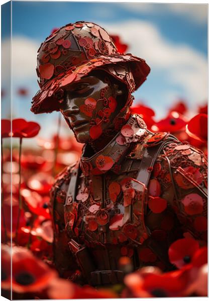 The Fallen Solider Canvas Print by CC Designs