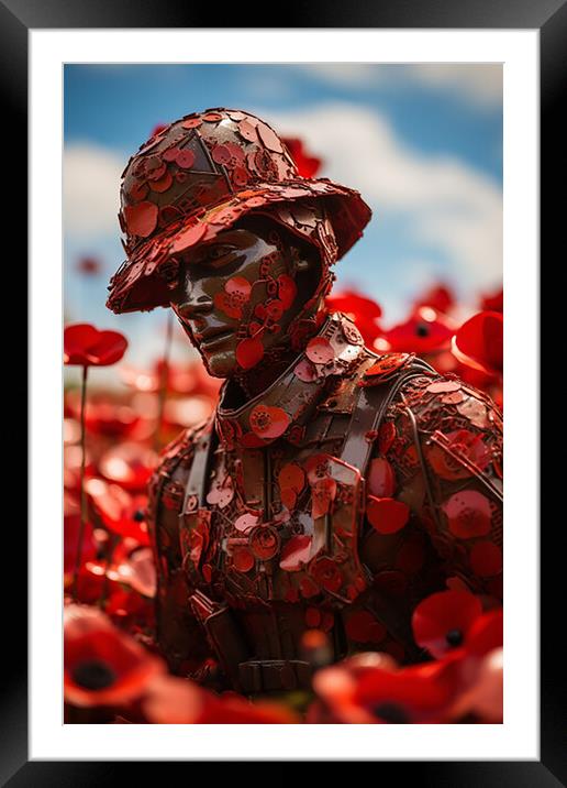 The Fallen Solider Framed Mounted Print by CC Designs