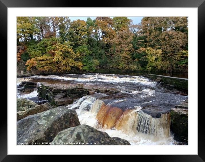 River Swale in Yorkshire Framed Mounted Print by ANN RENFREW
