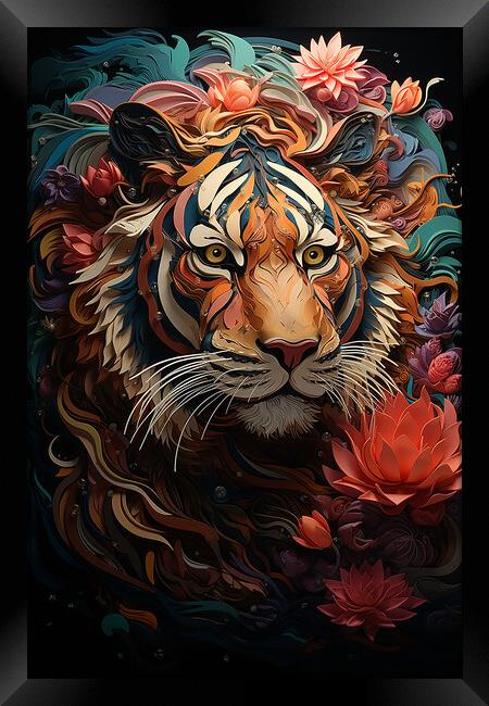 Tiger Lilly  Framed Print by CC Designs