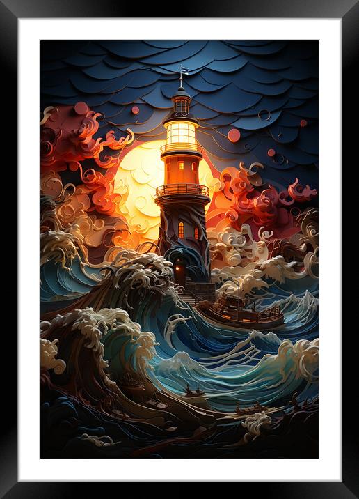 The Storm  Framed Mounted Print by CC Designs