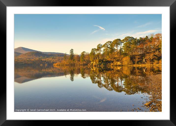 Friars Crag Reflections Framed Mounted Print by Janet Carmichael