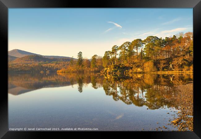 Friars Crag Reflections Framed Print by Janet Carmichael