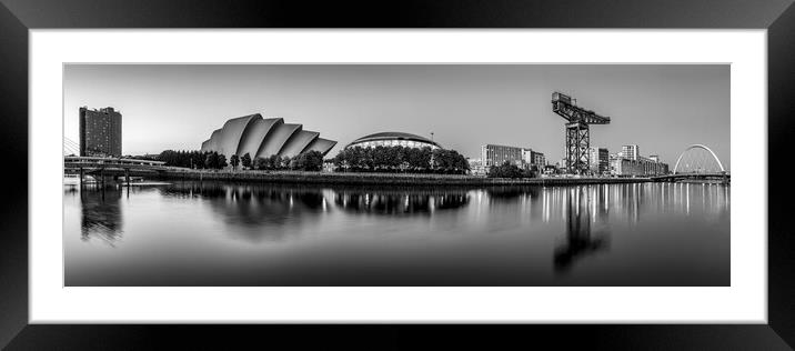 Glasgow Clydeside Black and White  Framed Mounted Print by Anthony McGeever