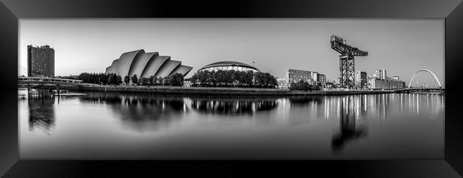 Glasgow Clydeside Black and White  Framed Print by Anthony McGeever