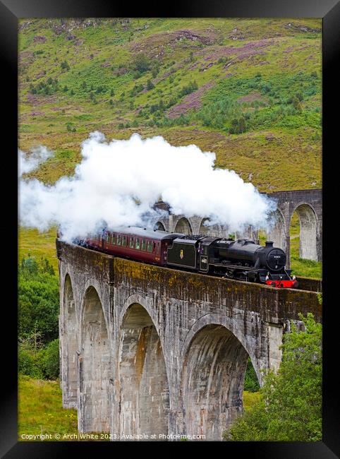 Jacobite Steam Train, Glenfinnan Viaduct, Lochaber Framed Print by Arch White