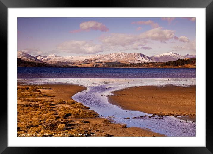 Loch Tulla, looking towards Black Mount, Highlands Framed Mounted Print by Arch White