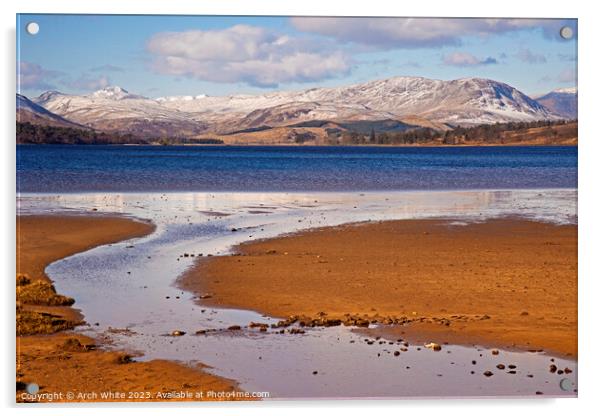 Loch Tulla, looking towards Black Mount, Highlands Acrylic by Arch White