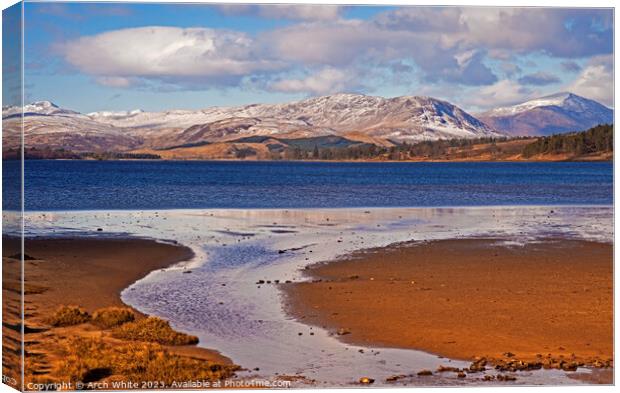 Loch Tulla, looking towards Black Mount, Lochaber, Canvas Print by Arch White