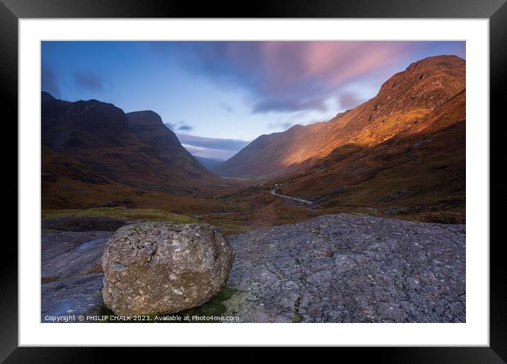 Three sisters sunrise 997 Framed Mounted Print by PHILIP CHALK