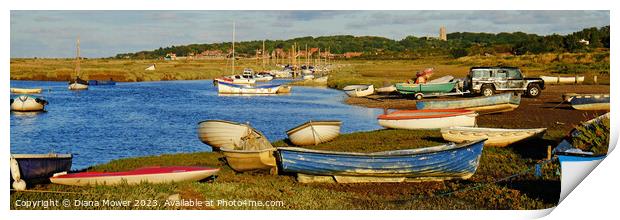 Blakeney Harbour Panoramic Print by Diana Mower