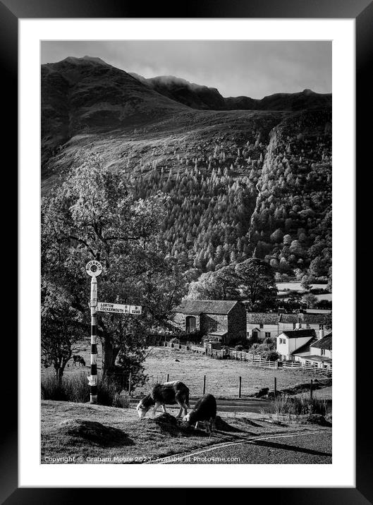 Buttermere village Framed Mounted Print by Graham Moore