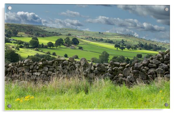 Yorkshire Countryside.  Acrylic by Ros Crosland