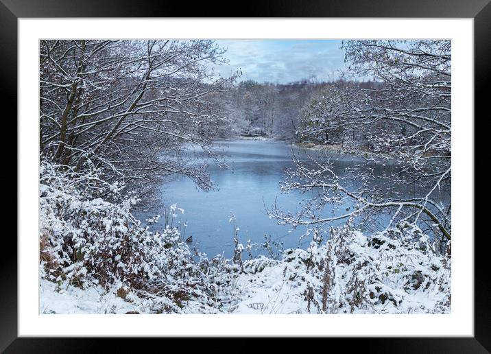 A winter scene in Yorkshire.  Framed Mounted Print by Ros Crosland
