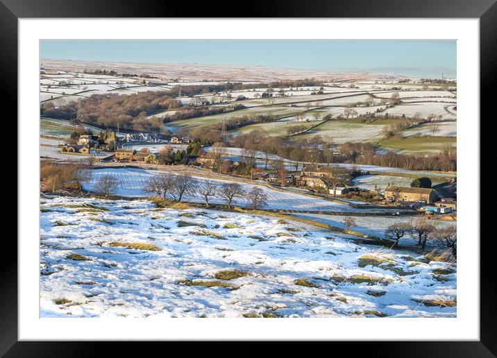 Yorkshire in Winter.  Framed Mounted Print by Ros Crosland