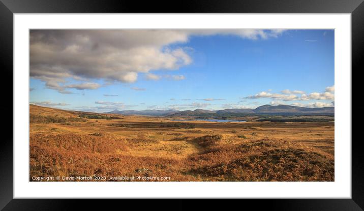 Rannoch Moor in the autumn. Framed Mounted Print by David Morton