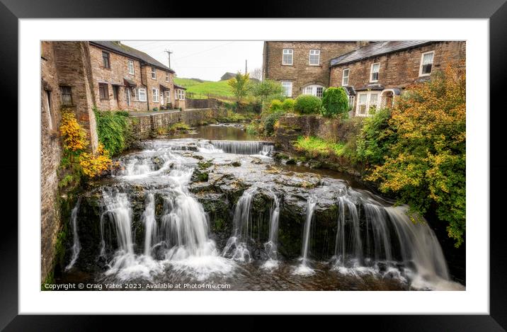 Hawes Waterfall North Yorkshire Framed Mounted Print by Craig Yates