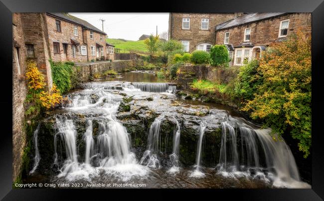 Hawes Waterfall North Yorkshire Framed Print by Craig Yates
