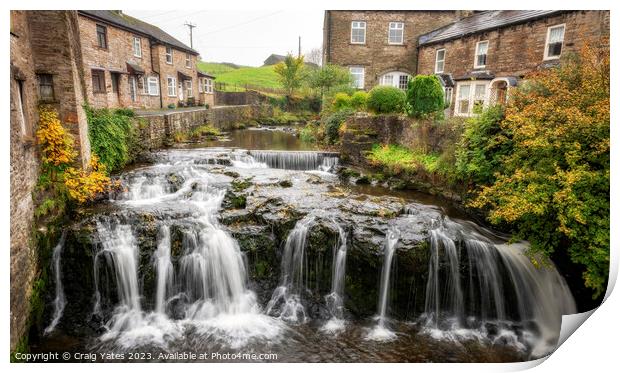Hawes Waterfall North Yorkshire Print by Craig Yates
