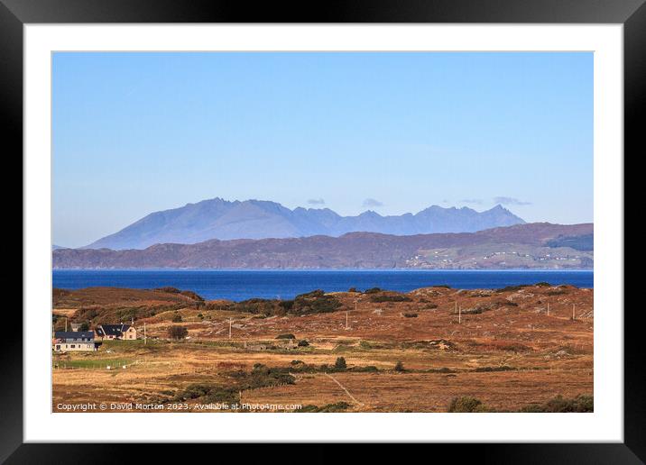 The Cuillin Ridge from Mallaig Framed Mounted Print by David Morton