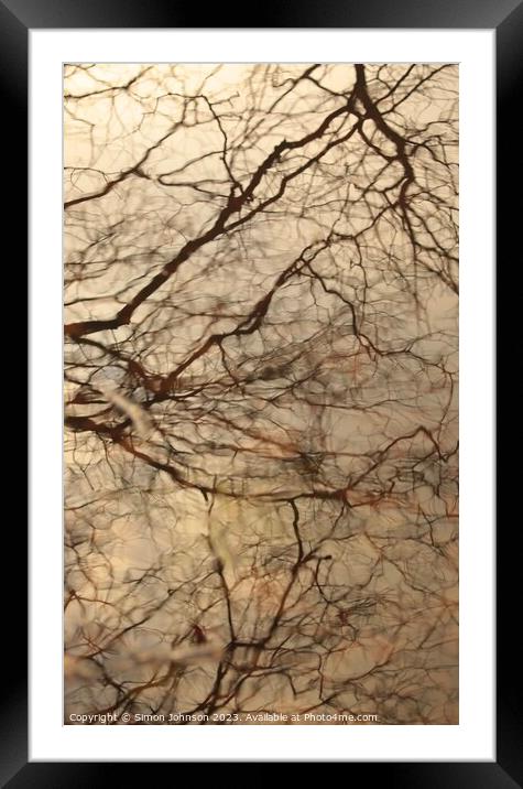 Water reflections Framed Mounted Print by Simon Johnson