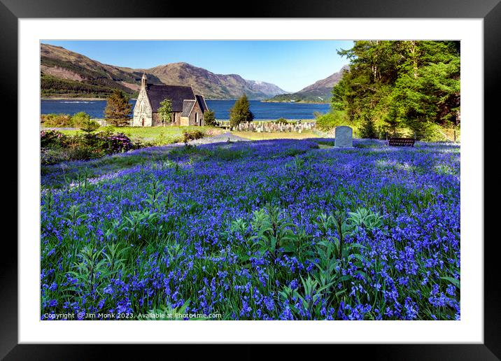 Bluebells at Ballachulish Framed Mounted Print by Jim Monk