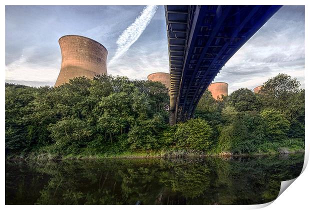 Iron bridge power station Print by Tony Bates